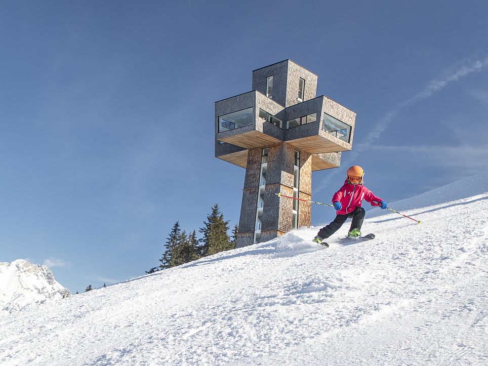 Skifahren auf der Buchensteinwand - Bergbahn Pillersee